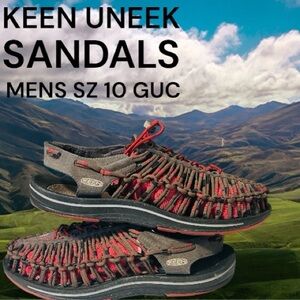 KEEN MENS SIZE 10 Uneek Sandals open-air sneaker two-cord construction Comfort